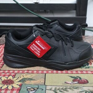 New Balance MX608AB5 Mens Work Slip Resistant Leather Shoes Black Size 10.5 D